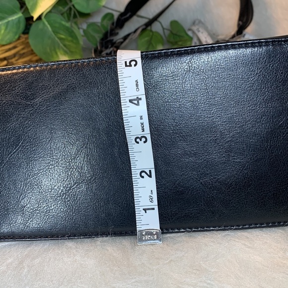 ELIM & PAUL Black Synthetic Leather Large Tote Shoulder Bag - Picture 12 of 12